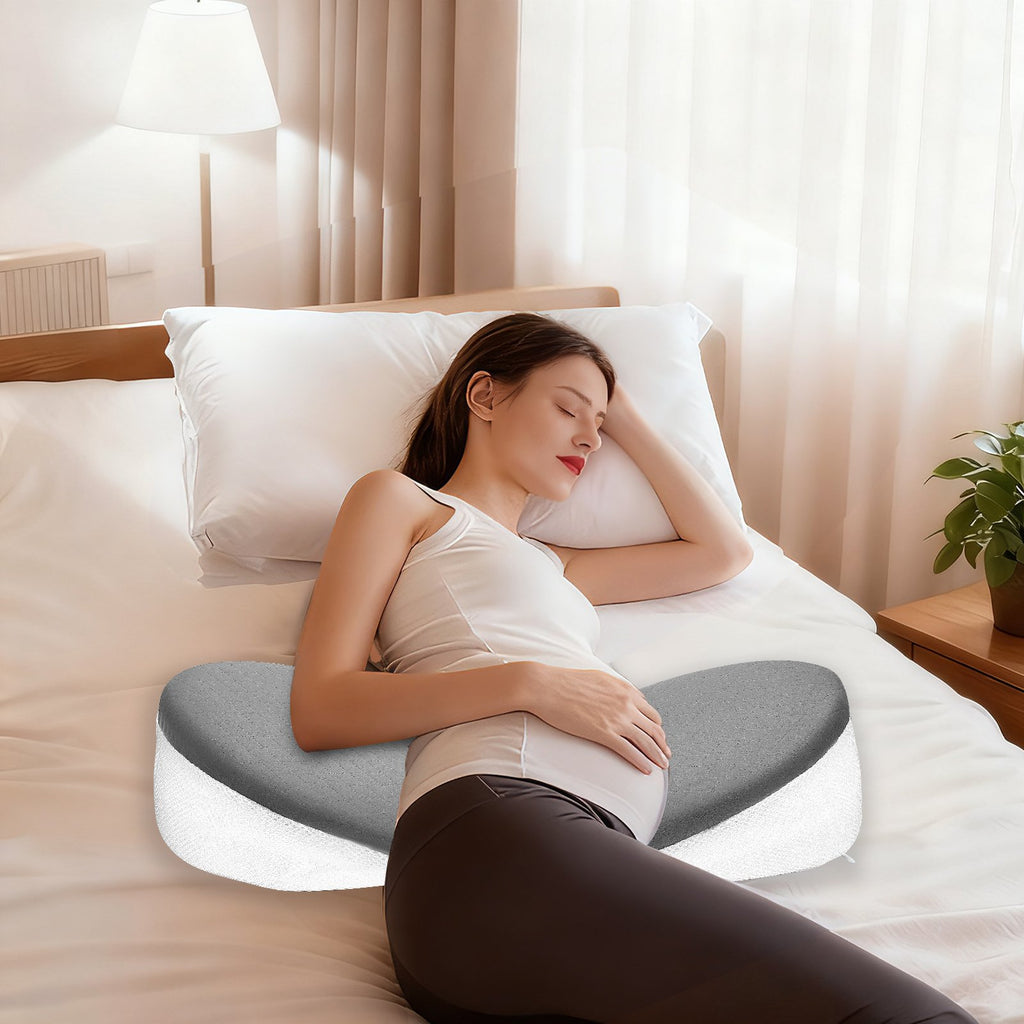 Doulami Pregnancy Pillows for Sleeping, Upgraded Memory Foam Maternity Pillow, Pregnancy Body Pillow for Pregnant Women with Cooling Removable, Washable Cover, Support for Belly